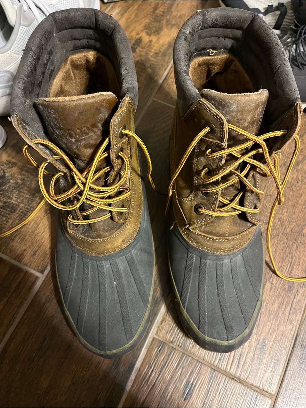 Men's Brown and Black Waterproof Duck Boots - Unbranded